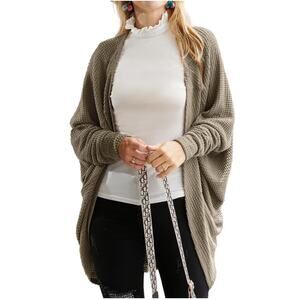 Aerie Oversized Cardigan Women's XS/S Gray Open Front Long Sleeve Sweater Lagen